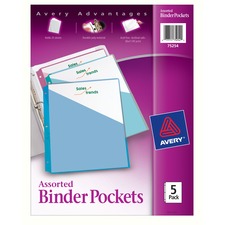 Avery&reg; Binder Pockets - Slash Opening