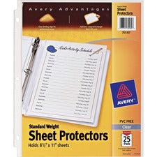 Avery&reg; Standard-Weight Sheet Protectors