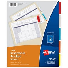 Avery&reg; Insert Tab Dividers with Pockets