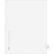 Avery&reg; Individual Legal Dividers Allstate Style, Letter Size, Side Tab #73 (82271)