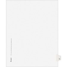 Avery® Individual Legal Dividers Allstate Style, Letter Size, Side Tab #73 (82271)
