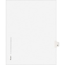Avery® Individual Legal Dividers Allstate Style, Letter Size, Side Tab #93 (82291)