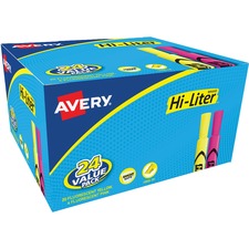 Avery&reg; Hi-Liter Desk-Style Highlighters - SmearSafe