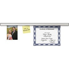 Advantus Grip-A-Strip Mounting Rail - Satin - Length 12"