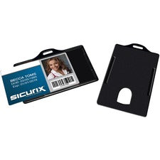 SICURIX Horizontal Black Frame ID Card Holder
