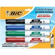 BIC Great Erase Chisel Point Whiteboard Markers