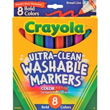Crayola Washable Bold Colors Broad Line Markers