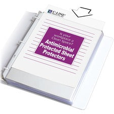 C-Line Heavyweight Poly Sheet Protectors with Antimicrobial Protection