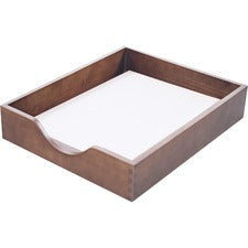 Carver Walnut Finish Solid Wood Desk Trays