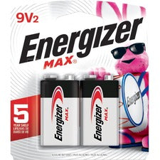 Energizer MAX Alkaline 9 Volt Batteries, 2 Pack