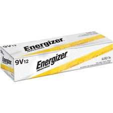 Energizer Industrial Alkaline 9V Batteries, 12 pack