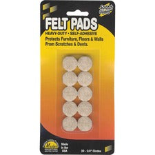 Master Mfg. Co Scratch Guard&reg; Felt Circles, Self-adhesive