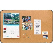 Post-it® Sticky Cork Board with Command Fasteners - Black Frame