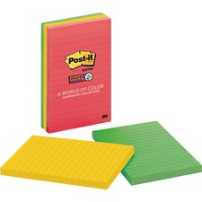 Post-it&reg; Notes Original Lined Notepads -Marrakesh Color Collection