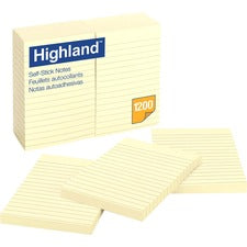 Highland Self-sticking Lined Notepads