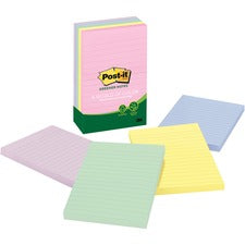Post-it&reg; Greener Lined Notes - Helsinki Color Collection