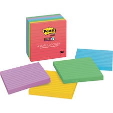 Post-it&reg; Super Sticky Lined Notes - Marrakesh Color Collection