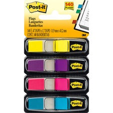 Post-it&reg; 1/2"W Flags in Bright Colors - 4 Dispensers