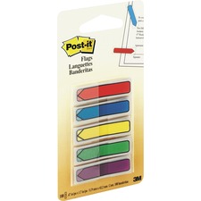 Post-it&reg; 1/2"W Arrow Flags in On-the-Go Dispenser - Bright Colors
