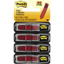 Post-it&reg; 1/2"W Arrow Message Flags - 4 Dispensers