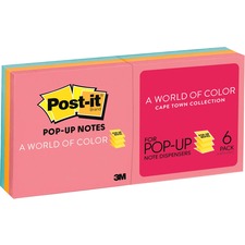 Post-it&reg; Pop-up Notes - Cape Town Color Collection