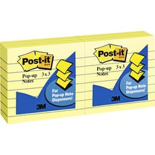 Post-it&reg; Pop-up Lined Notes