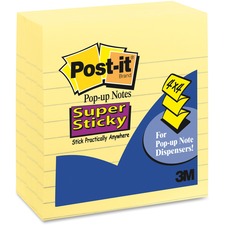 Post-it&reg; Super Sticky Lined Pop-up Notes