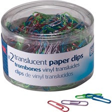 OIC Translucent Vinyl Paper Clips