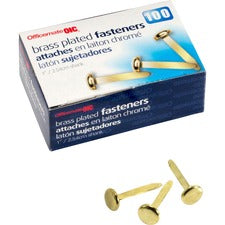 OIC Brass Plated Round Head Fasteners