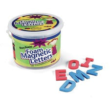 (Uppercase Letters) Shape - Magnetic - Non-toxic - Letter Height: 2" - Blue Consonants - Red Vowels - Assorted - Foam - 108 / Set