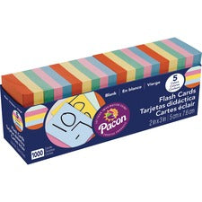 Pacon Assorted Colors Blank Flash Cards