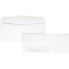 Quality Park White Woven Window Envelopes