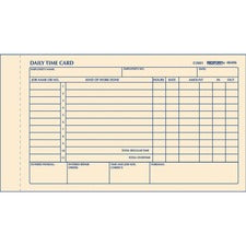 Rediform Daily Time Clock Cards