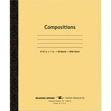 Roaring Spring Plain Cover Tapebound Composition Notebook