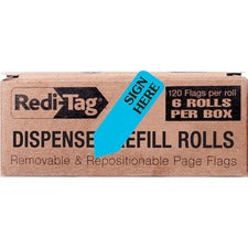 Redi-Tag Removable Sign Here Flag Refills