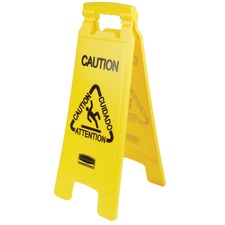 Rubbermaid Commercial Multi-Lingual Caution Floor Sign