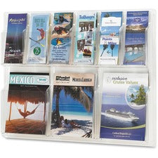Safco 6-Pamphlet/3-Magazine Display Rack