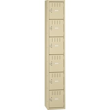 Tennsco 6-Tier No Legs Steel Box Lockers