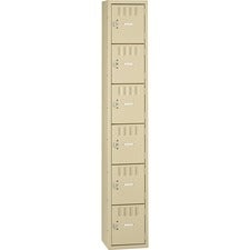 Tennsco 6-Tier No Legs Steel Box Lockers