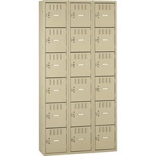Tennsco 6-Tier No Legs Steel Box Lockers