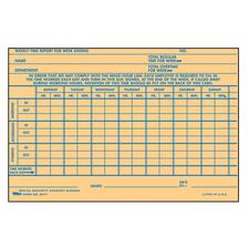 TOPS Handwritten Weekly/Overtime Time Cards