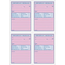 TOPS 4CPP Important Phone Message Book