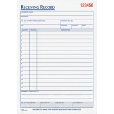 TOPS Carbonless Receiving Record Forms