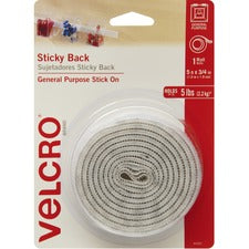 VELCRO Brand Sticky Back 5ft x 3/4in Roll White