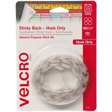 VELCRO Brand Sticky Back 5/8in Circles White 100 ct