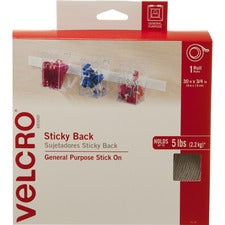 VELCRO Brand Sticky Back 30ft x 3/4in Roll White